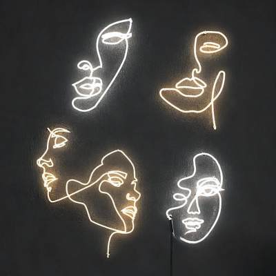 NEON LIGHT SET 7人脸壁灯